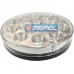 Lanterna Traseira LED Bivolt Carretas Barcos Implementos Reboque Redonda Meia Luz e Freio e Seta (VM e AM) 135MM 13,5Cm