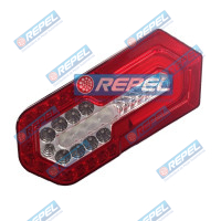 Lanterna Traseira LED Bivolt 12V 24V Universal Carretas e Implementos e Adaptaçãoes Carretinhas e Outros (Tamanho 303mm X 132mm x30mm ) Com Guia de Luz