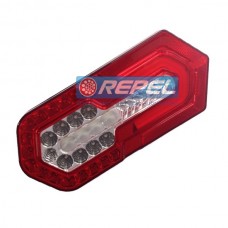 Lanterna Traseira LED Bivolt 12V 24V Universal Carretas e Implementos e Adaptaçãoes Carretinhas e Outros (Tamanho 303mm X 132mm x30mm ) Com Guia de Luz