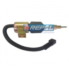 Válvula Solenoide Afogamento Caminhão VW Cargo Cummins 24V 3Terminais Plug Oval Ônibus 16180