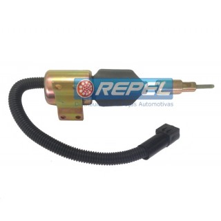 Válvula Solenoide Afogamento Caminhão VW Cargo Cummins 24V 3Terminais Plug Oval Ônibus 16180