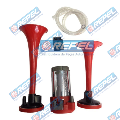 Buzina Elétrica AR CNH Case 00135986 7000 7700 Colhedora Cana e Adaptações em Caminhões Carretas Tratores 24V 