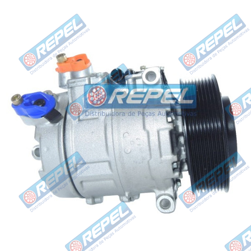 Compressor Ar Condicionado 7SBU16C 24V 9PK 129MM MBB Actros 4841 4844 2546 2646 2655 Axor 3340 3344 2540 2544 4140 4144 2040 2044 0002343711 A0002343711 A4572300111 4572300111