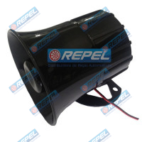 Sirene Eletrônica 12V Grande Universal Tamanho 10x10x11cm 