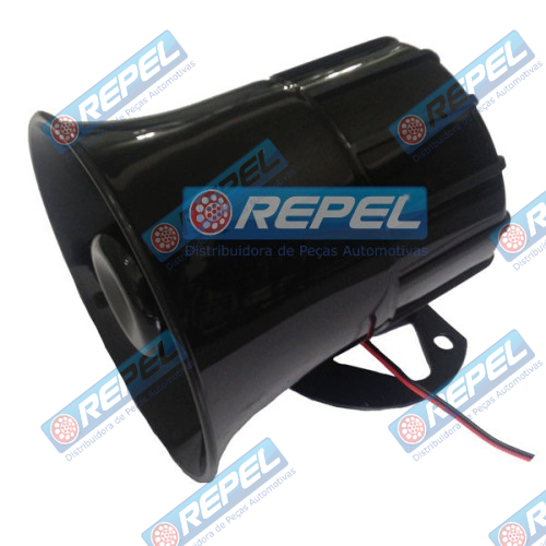 Sirene Eletrônica 12V Grande Universal Tamanho 10x10x11cm 