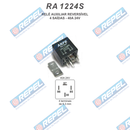 Rele Auxiliar 24V 4 Terminais Universal