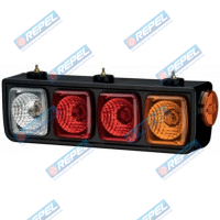 Conjunto Lanterna Traseira Carreta Guerra Moderna Cromada Lado Direito